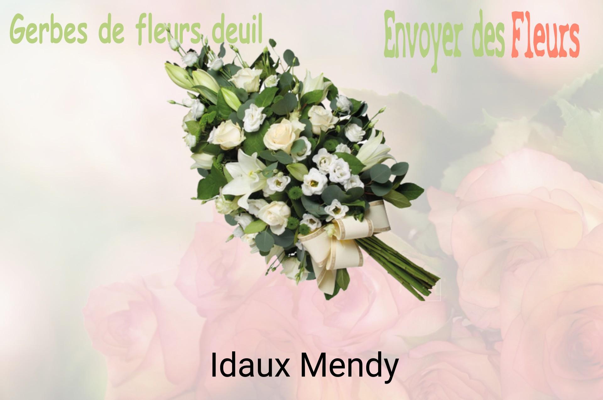 Gerbe de fleurs de deuil livrée à Idaux-Mendy